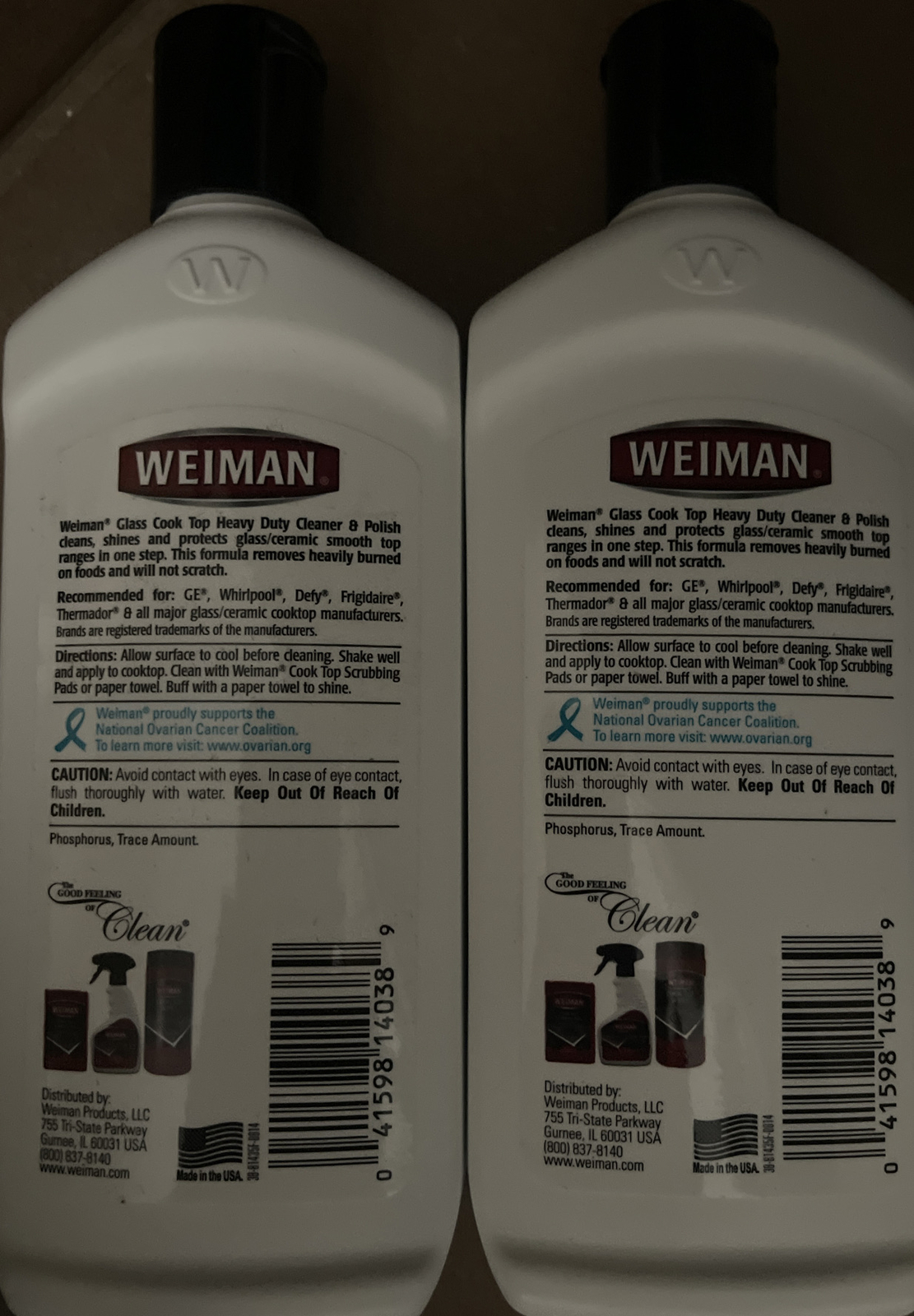 6 WEIMAN GLASS COOK TOP CLEANER /POLISH 10 oz SIX PACKS NEW