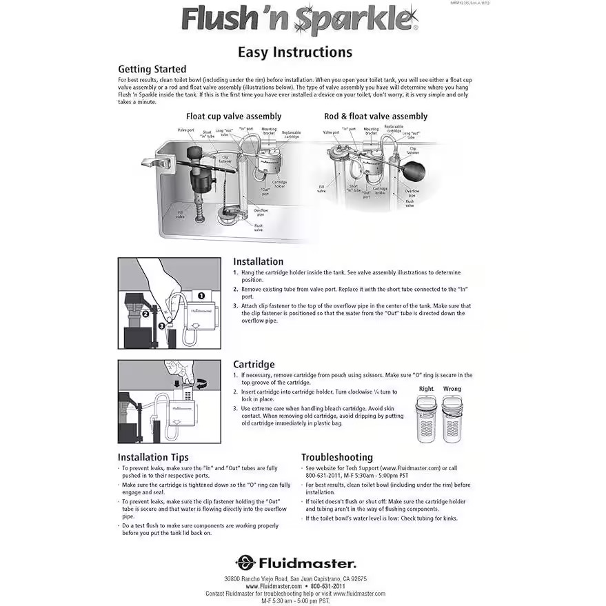 Flush ‘N Sparkle Blue Toilet Cleaning Refills (2-Pack)