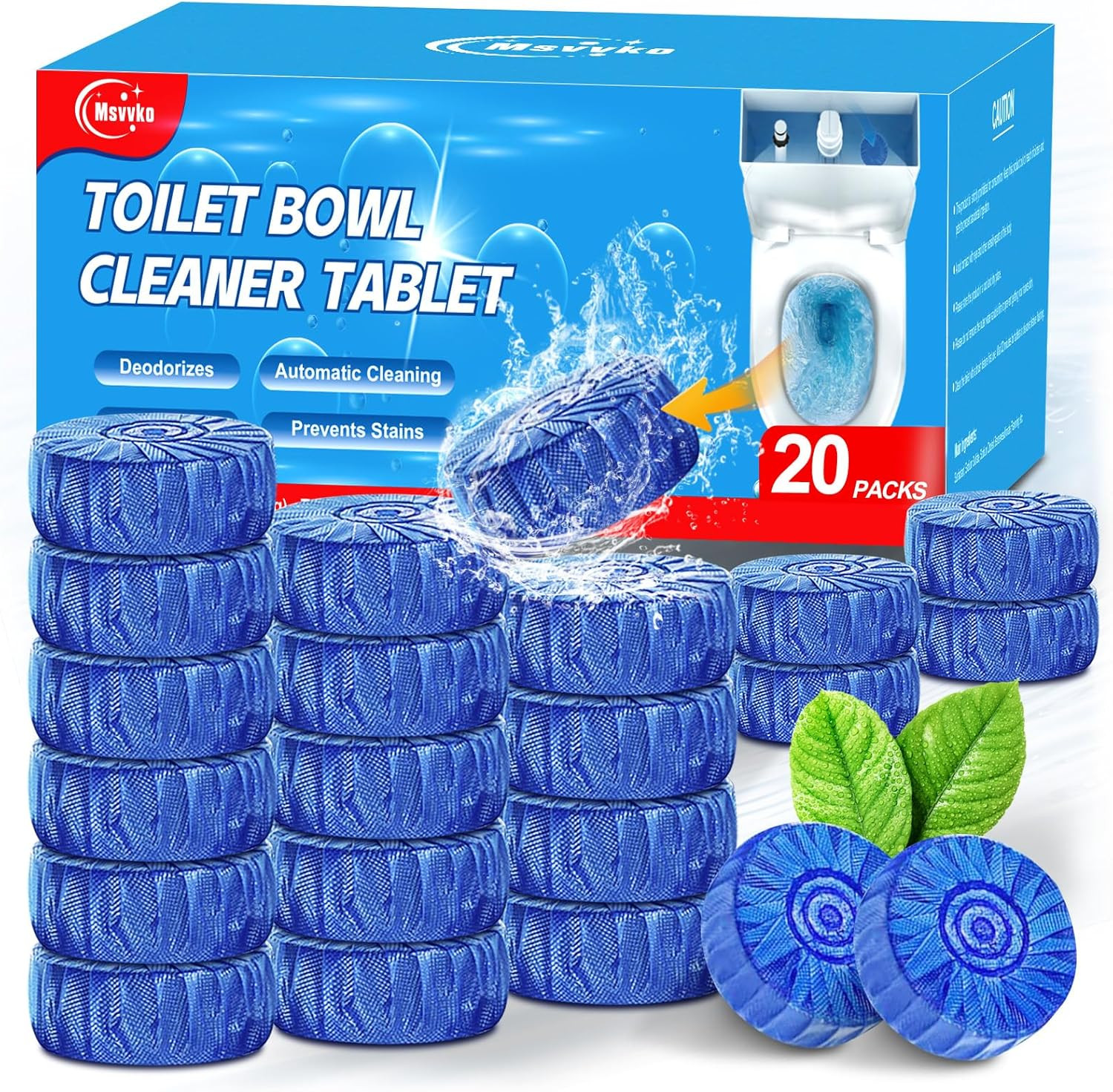 Toilet Bowl Cleaner, Automatic Toilet Tank Cleaner Tablets, Blue Toilet Bowl Tab