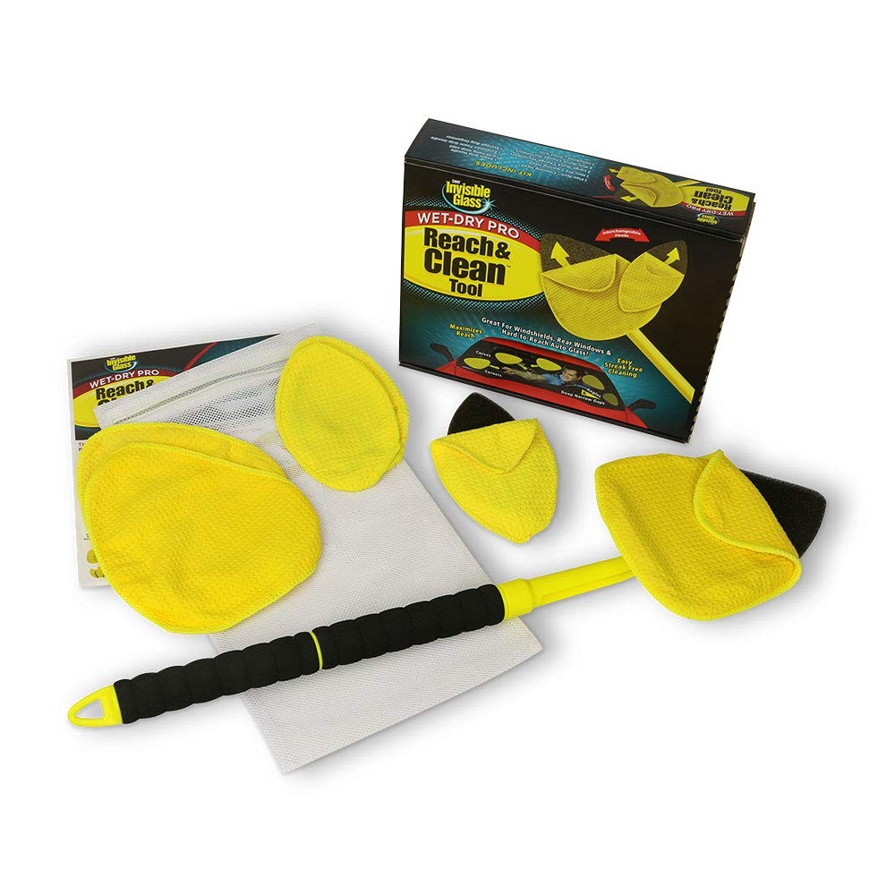 WINDSHIELD WAND Cleaning Tool Extendable Handle Microfiber Cloth INVISIBLE GLASS