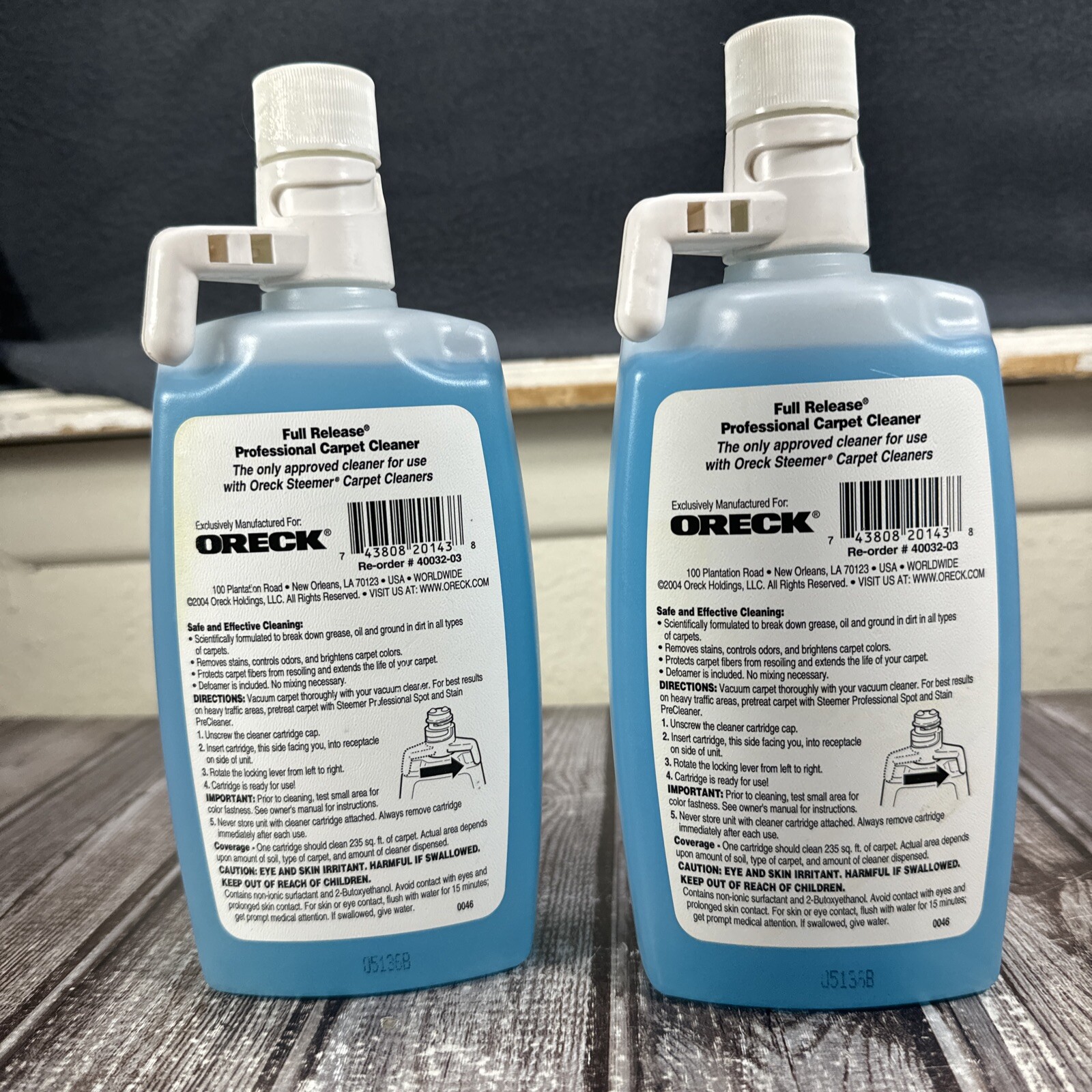 (2) Oreck Professional Full Release Carpet & Hard Floor Cleaner 16 Oz