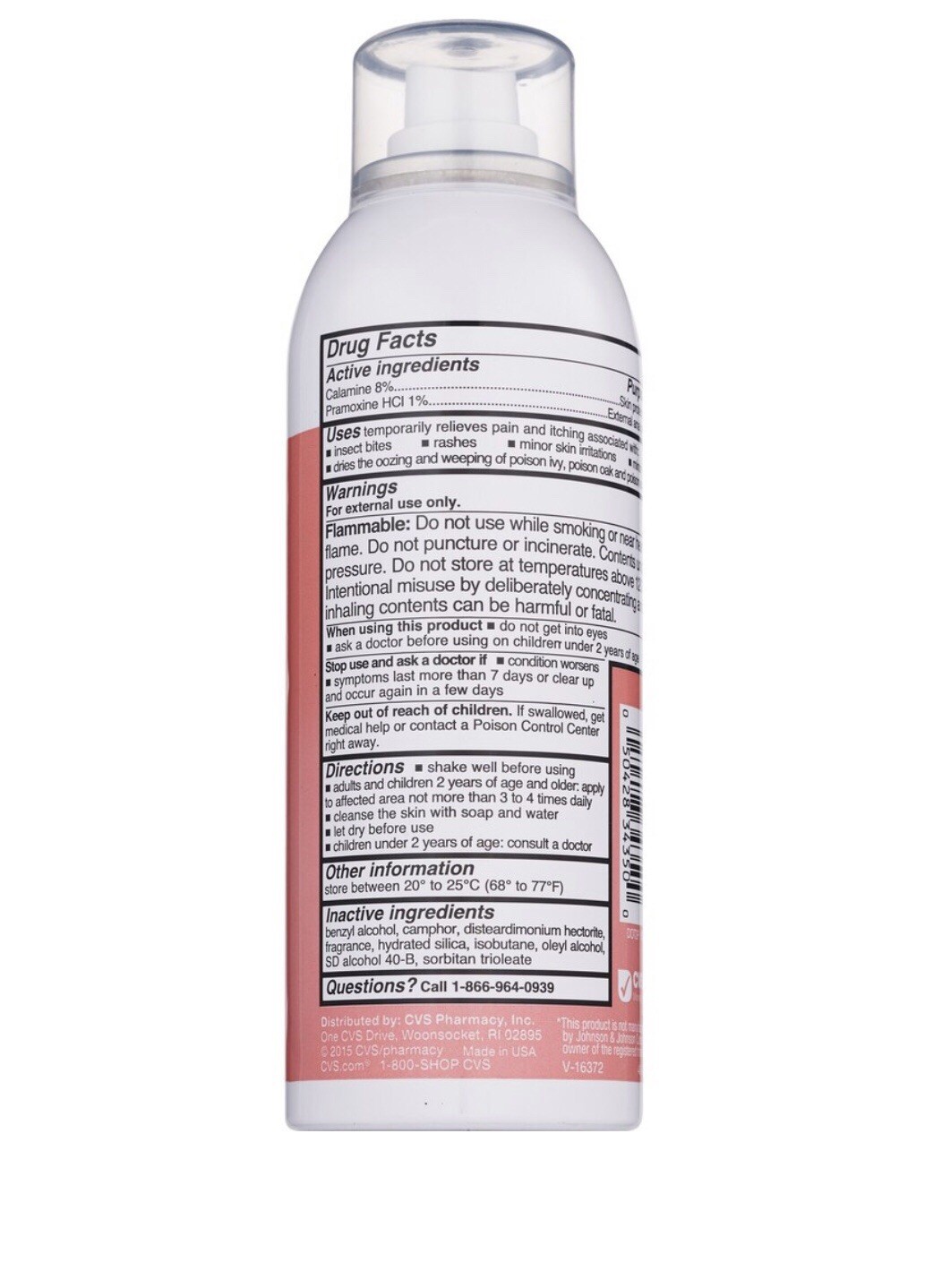 CVS Health No-Rub Calamine Plus Spray 4.1 oz, Relieves Itching New MF