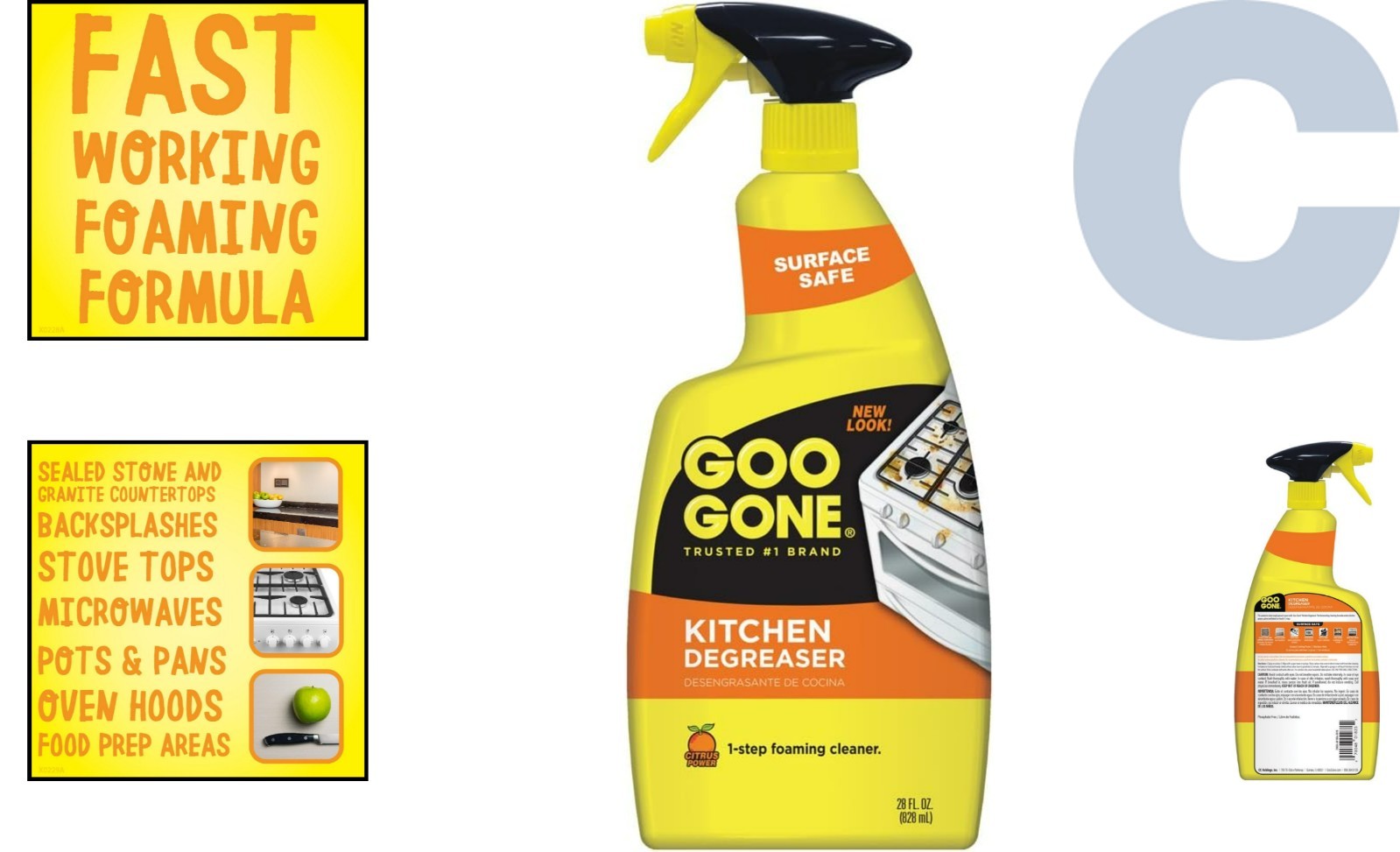 Effortless Kitchen Degreaser 28 Fl Oz – Citrus Foaming Cleaner for All Surfaces