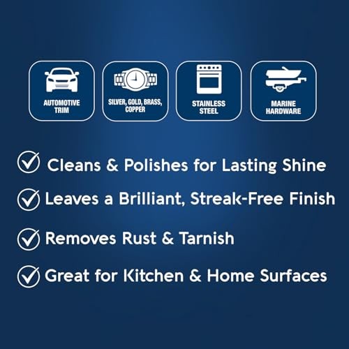Nevr Dull All Metal Wadding Polish, Chrome and Metal Cleaner for Single Single
