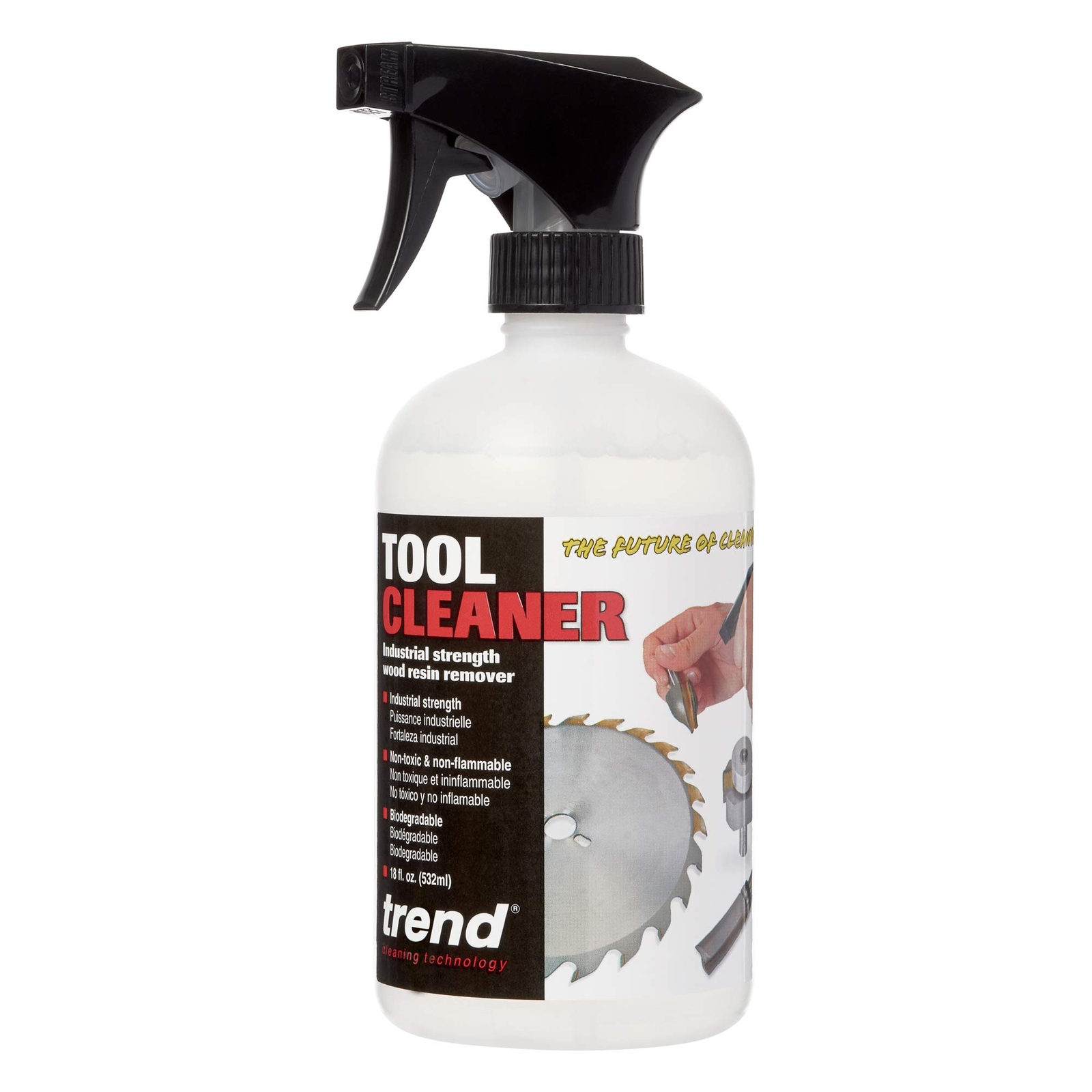 Tool & Bit Cleaner Industrial Strength Wood & Resin Remover 18 Fl Oz Clean/500