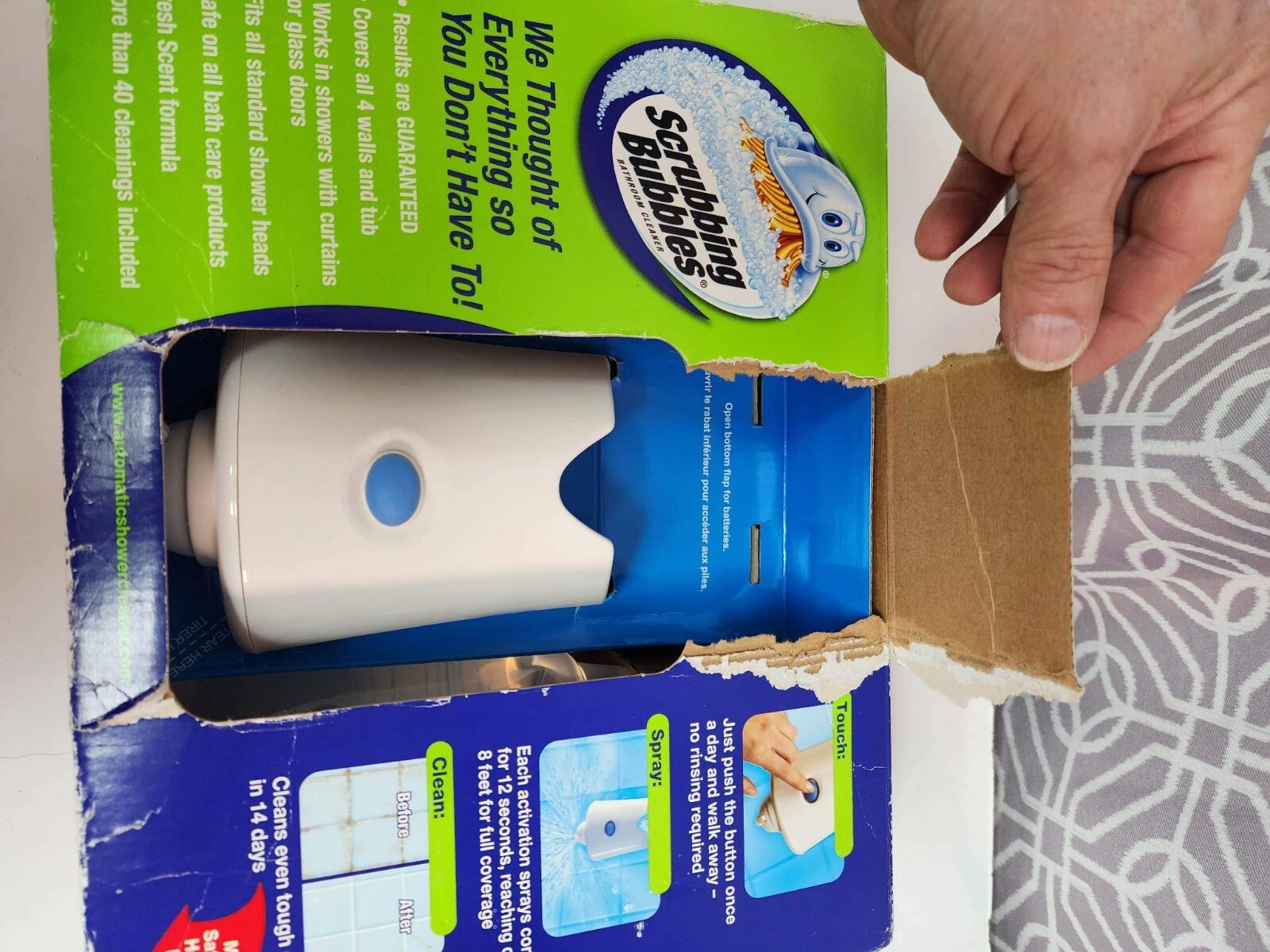 Johnson Automatic Shower Cleaner Scrubbing Bubbles Kit Dual Sprayer