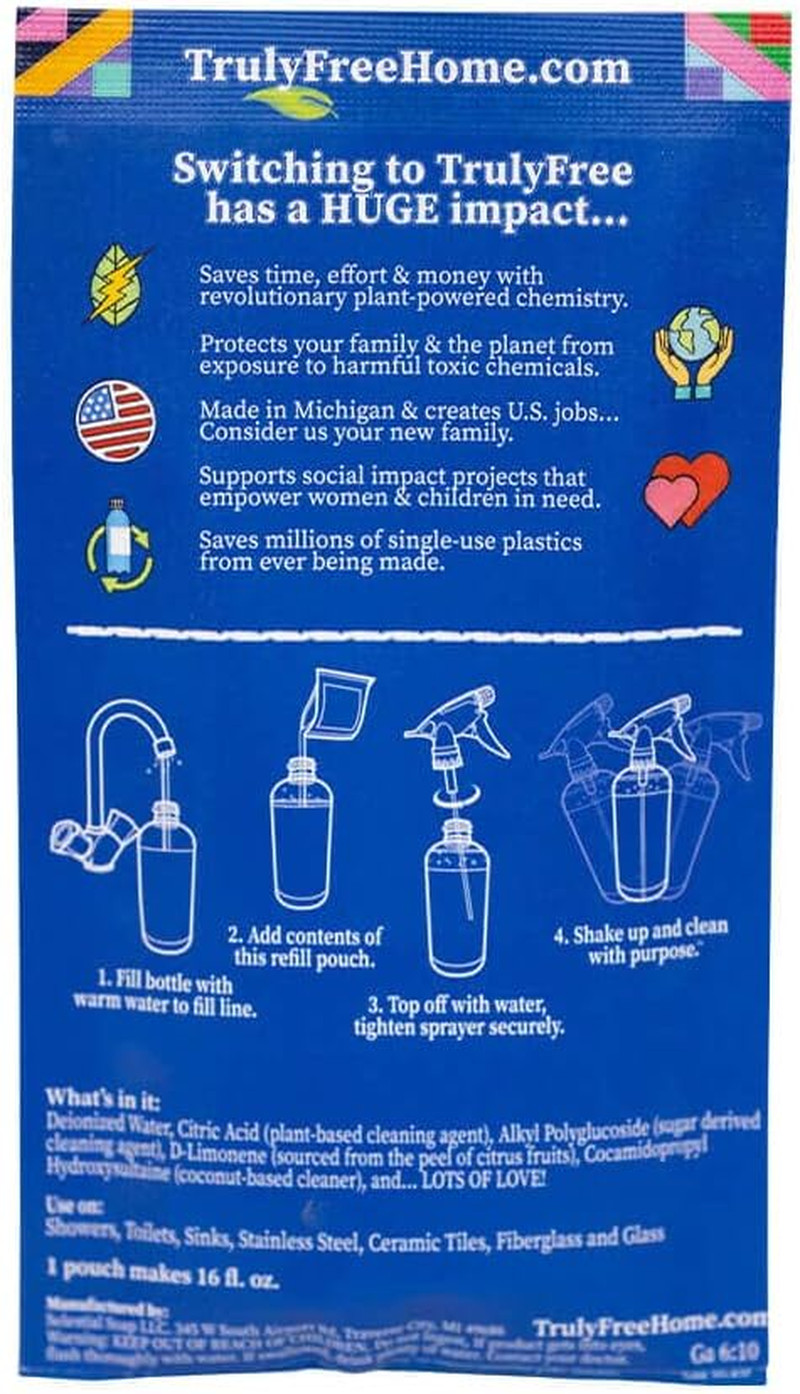 All Natural Non-Toxic Bathroom Cleaner Spray Kit, Organic Bath & Tile Cleaning S