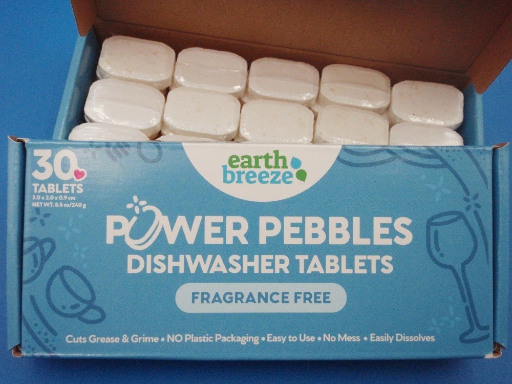 2 Earth Breeze Power Pebbles Dishwasher Tablets 30 Count Fragrance Free NEW
