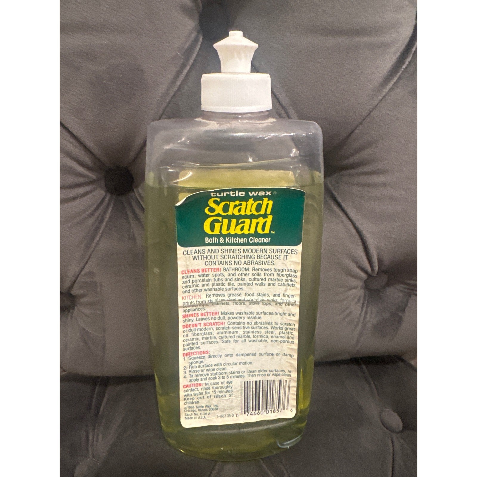 Vintage Turtle Wax Scratch Guard Bath & Kitchen Cleaner Bottle