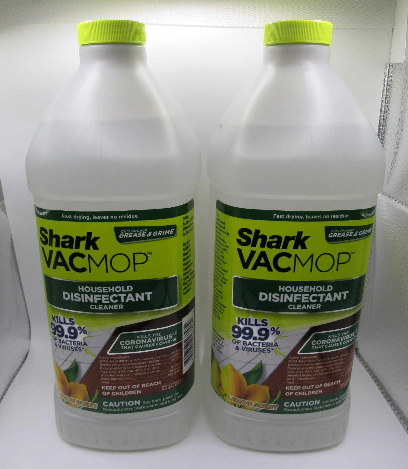 2X Shark Vacmop Citrus Clean Hardwood Floor Cleaner, 2L Bottle NEW FAST SHIP