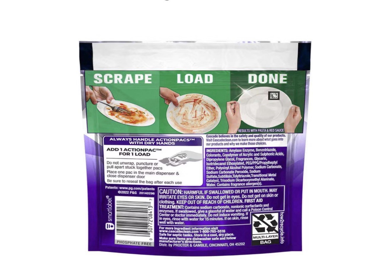 Cascade Platinum Plus Dishwasher Detergent Pods Fresh Scent 2 Count