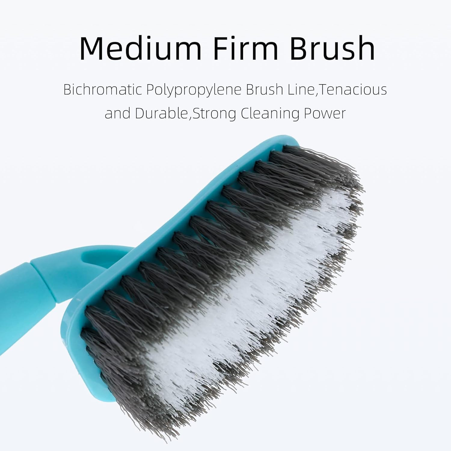 2-Pack Scrub Brush for Cleaning with Long Handle, Medium Firm Brush Bathroom Cle