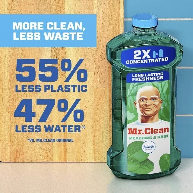 Mr Clean 2X Concentrated Multi Surface Cleaner With Febreze Meadows & Rain Scent