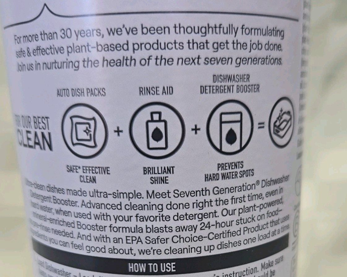 Power + Dishwasher Detergent Booster, Fresh Citrus , 1.6 lbs (765 g)