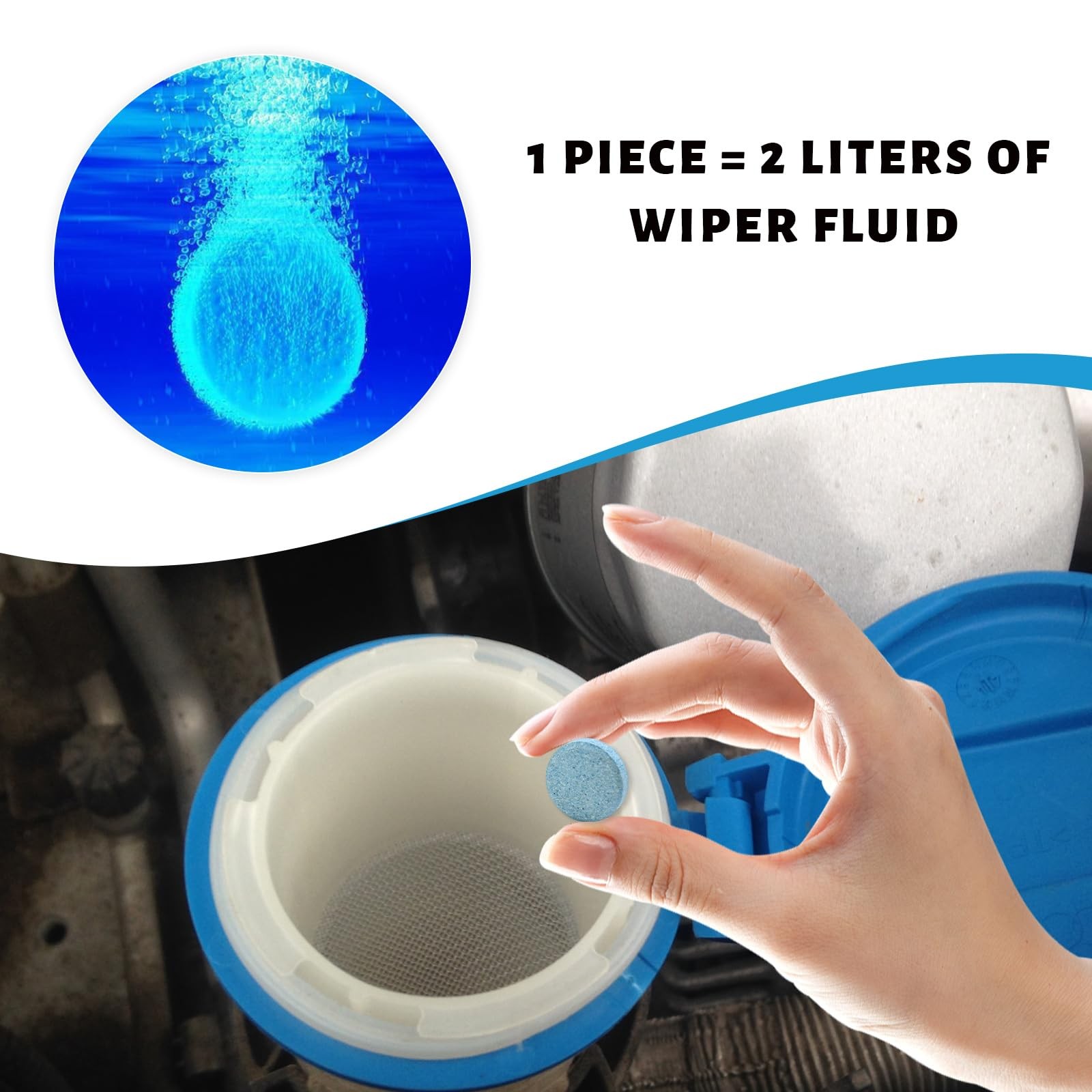 Pxobiug 50 PCS Car Windshield Washer Fluid Concentrate Tablets, Windshield Wi…