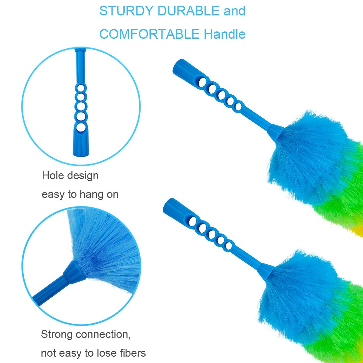2 Pack Upgrade 19” Static Duster Beandable and Washable – More Fibers Bigger …
