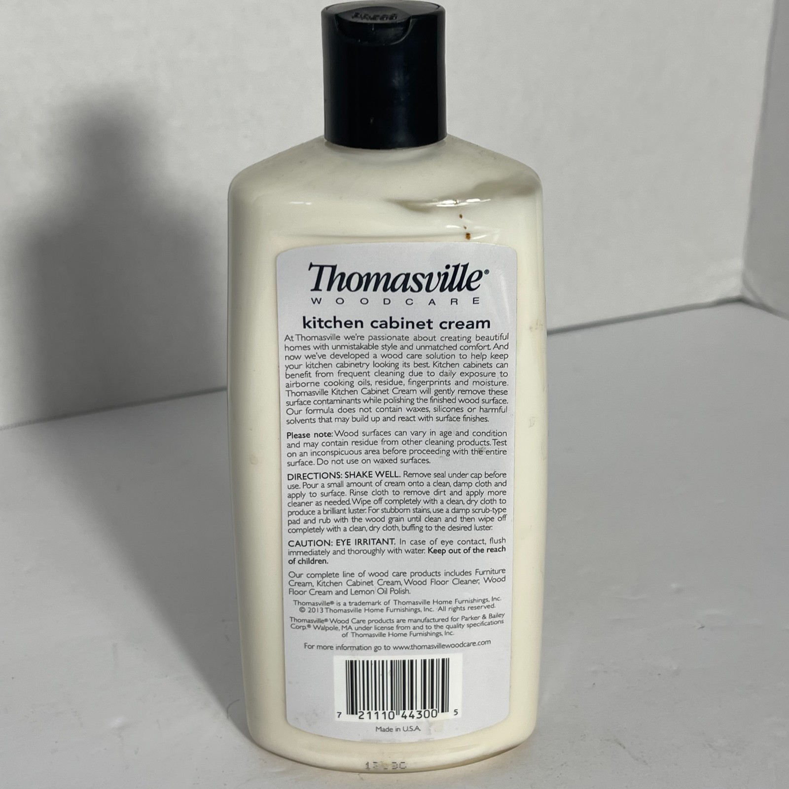 Thomasville Wood Care KITCHEN CABINET CREAM Cleans Shines Protects Restores 12oz
