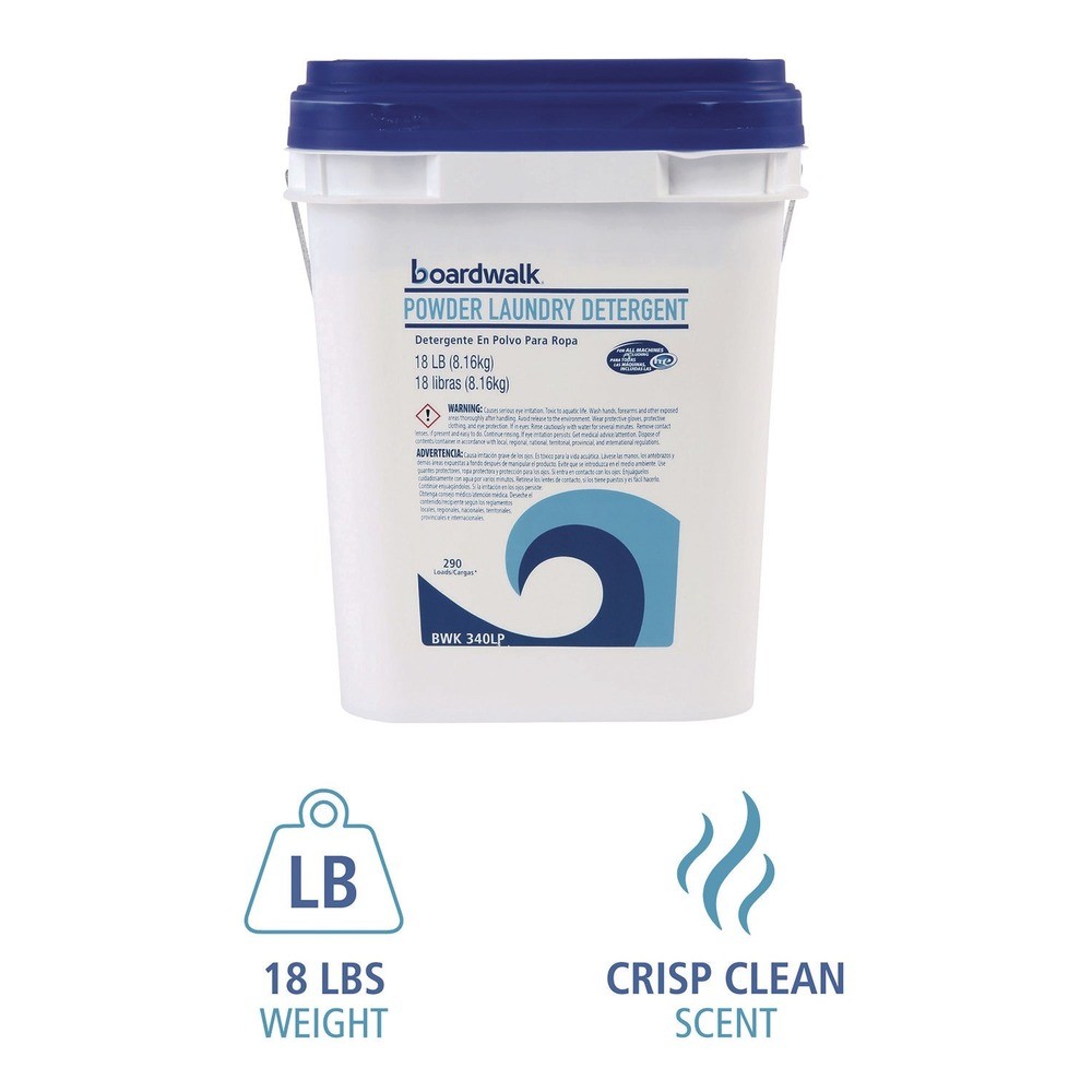 Boardwalk 340LP 18 lbs. Laundry Detergent Powder – Crisp Clean Scent New