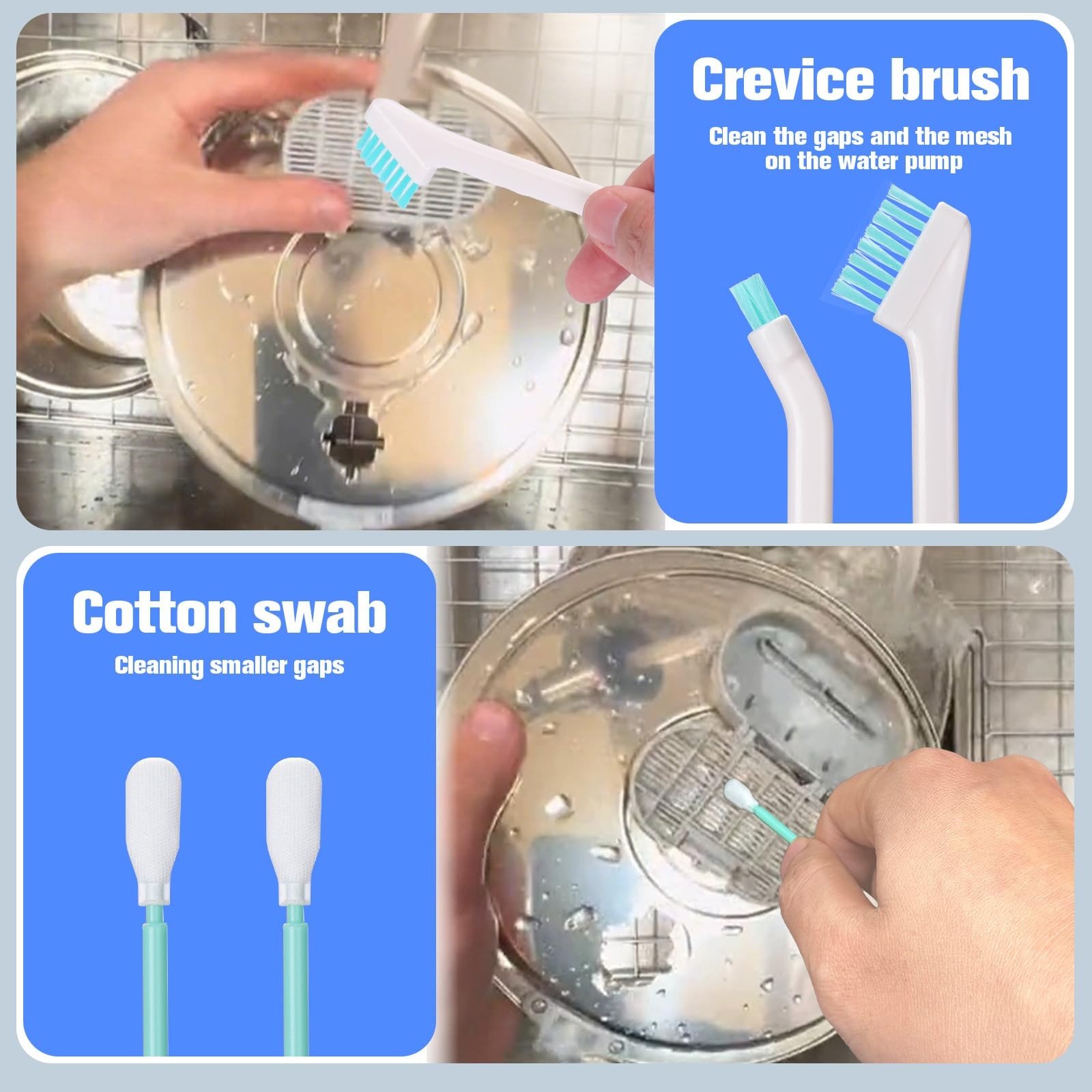 Water Fountain Cleaning Kit,Dog and Cat Water Fountain Cleaner Brushes Kits,P…