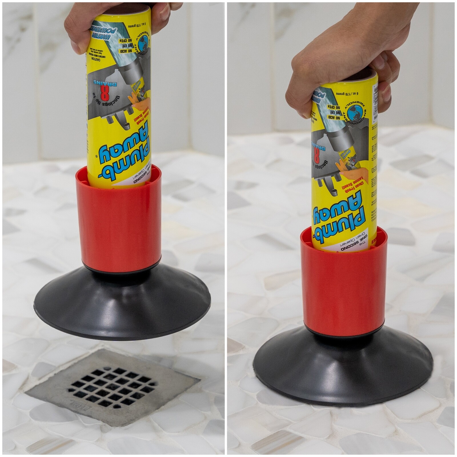 Plumb Away Instant Drain Opener-No Chemicals-Clog Remover & Cleaner- Starter Kit