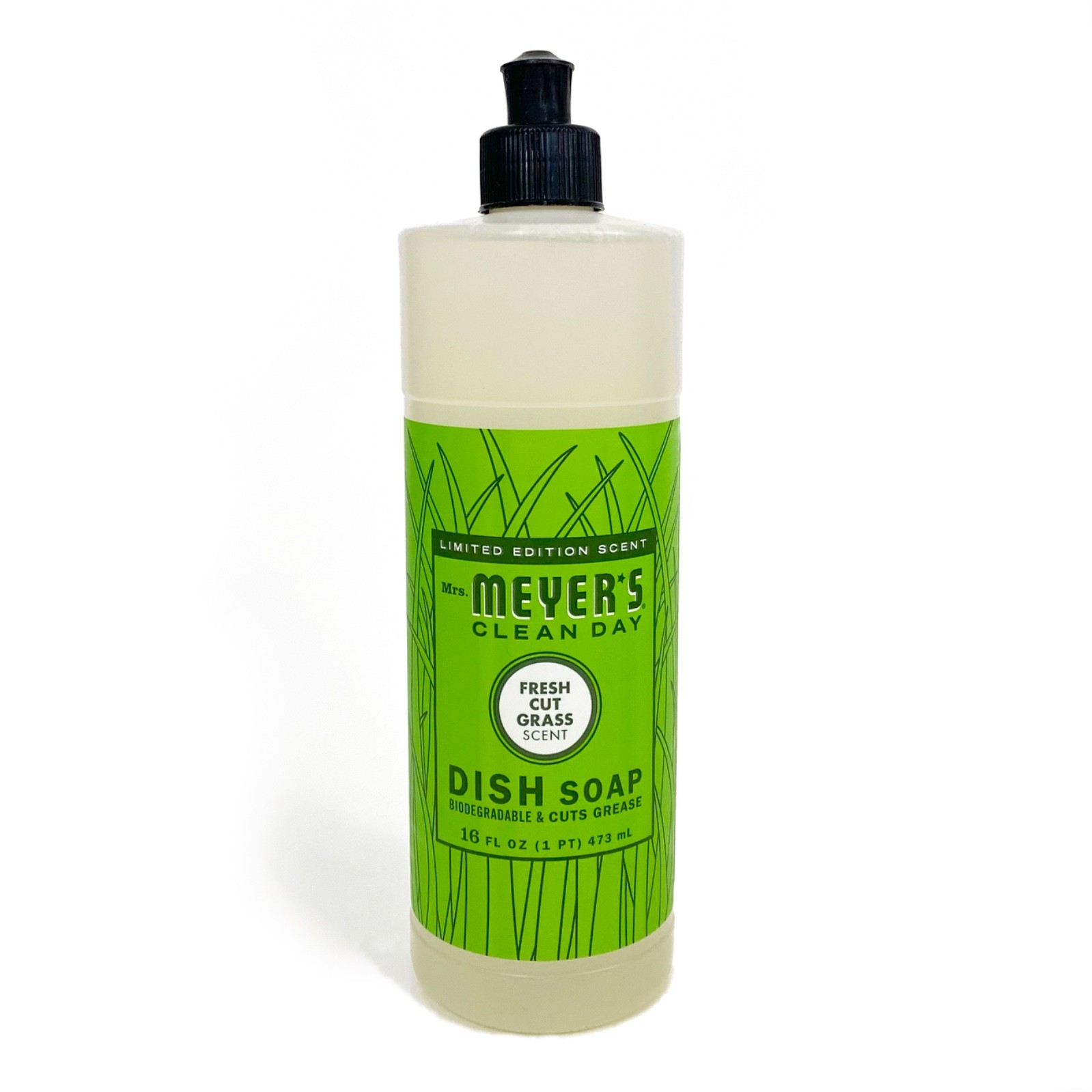 Mrs Meyers Limited Edition – FRESH CUT GRASS Dish Soap – LOT of 4 – 16 oz each