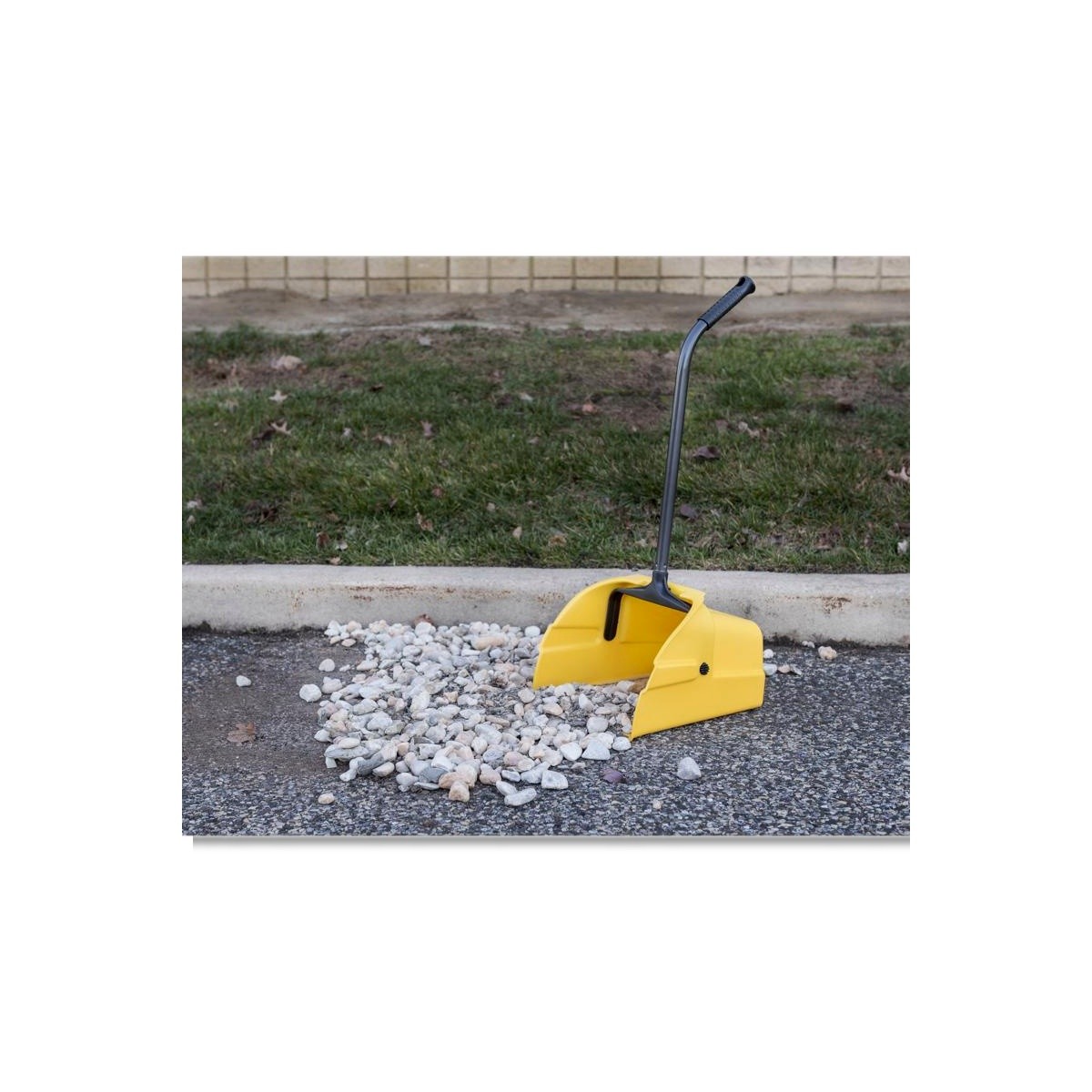 Quickie Yellow Plastic Stand-Up Long Handled Dust Pan 495