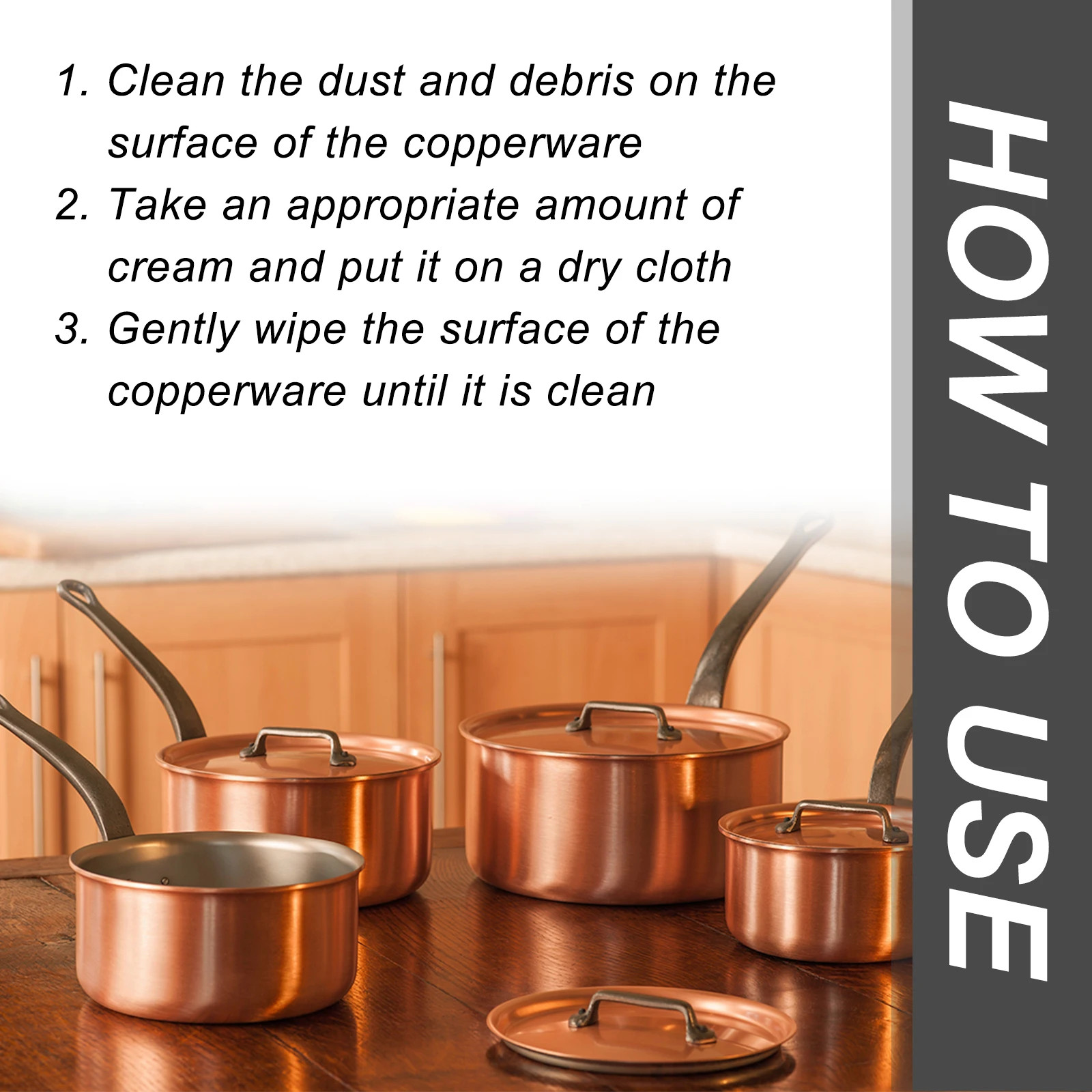 100ml Brass Copper Cleaner Polish Paste Non Abrasive Metal Rust Tarnish Remover
