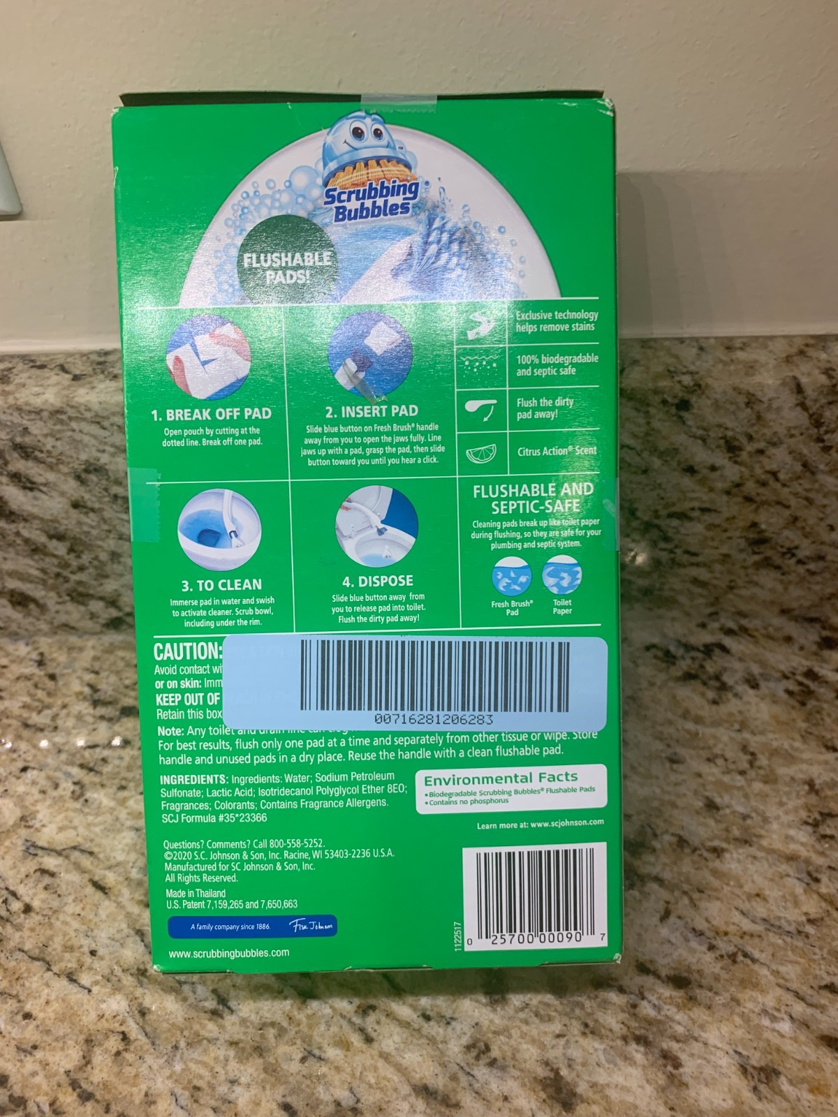 Scrubbing Bubbles Toilet Wand Refills 20 Ct • Flushable Pads • 2 Packs of 10