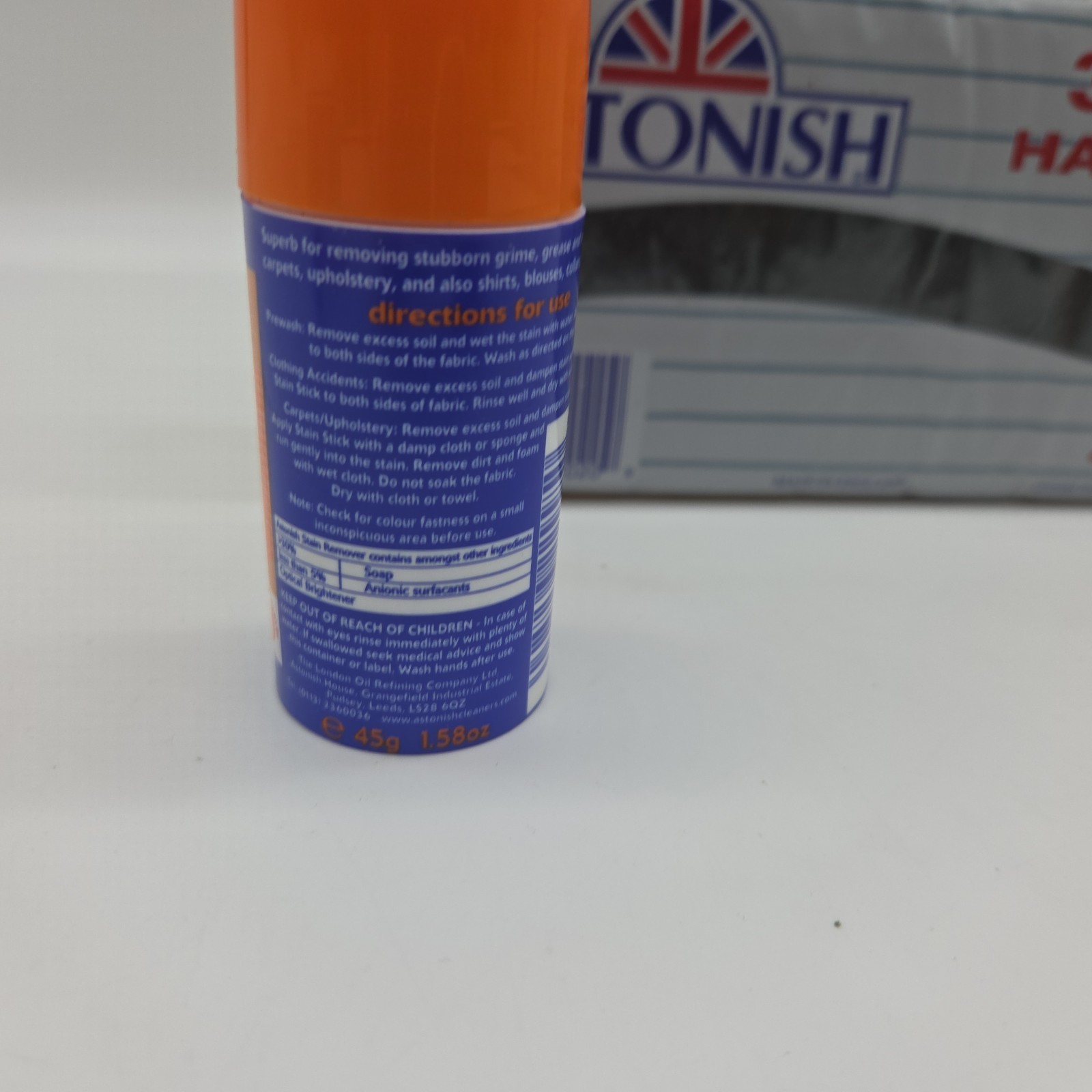 NEW Astonish Stain Remover Bar Stick And Sponges Upholstery Clothes Cleaning