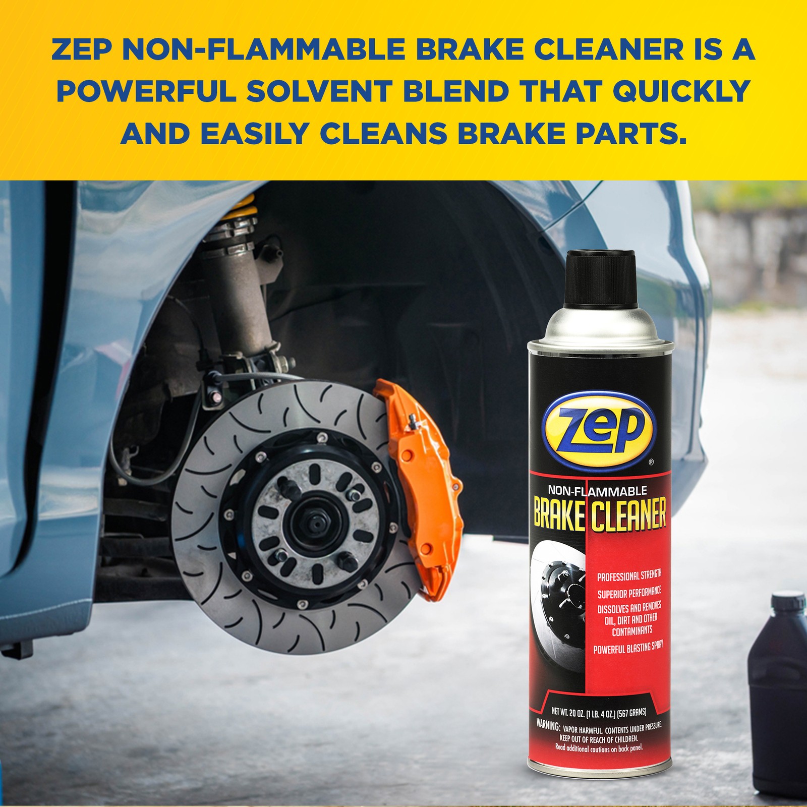 Zep Non-Flammable Brake Cleaner- 20 oz (Case of 12) – 1047961 – Professional