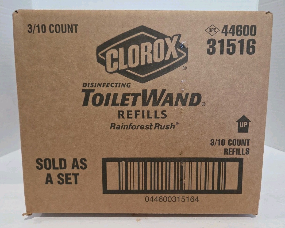 Clorox ToiletWand Scrubbing Cleaning Pad/Head Disposable Refills Lot 90pc/3 Case