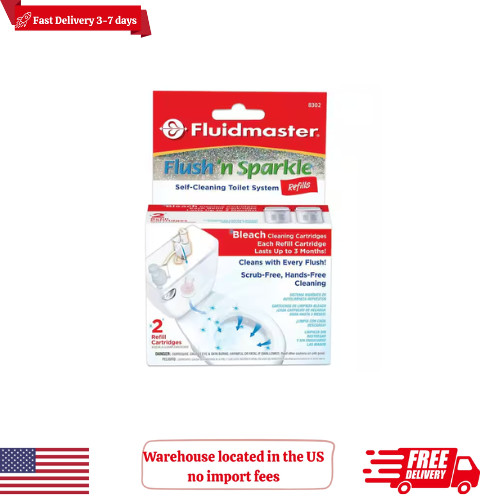 Flush N Sparkle Bleach Toilet Cleaning Refills (2-Pack), Fluidmaster 8302P8