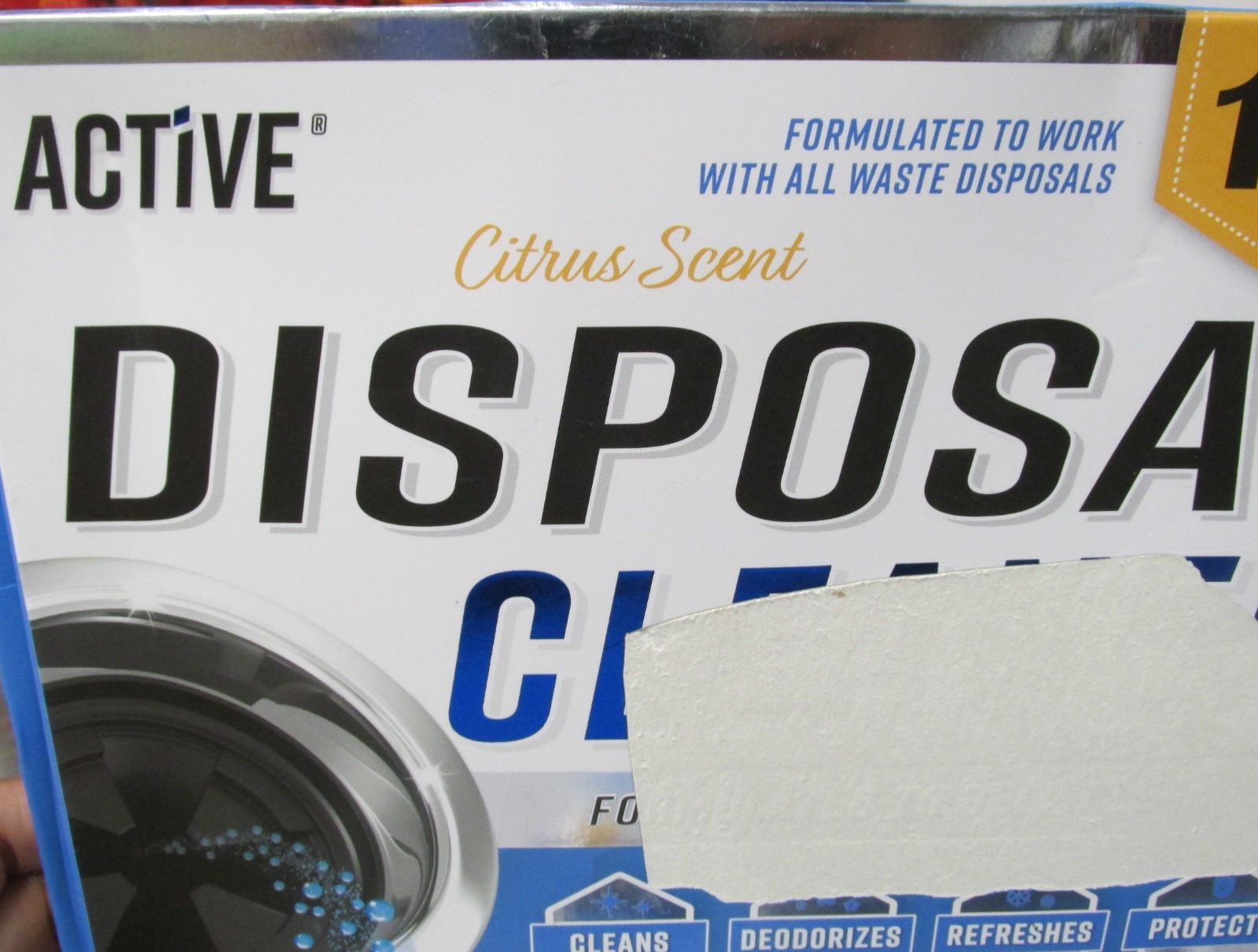 Active 18ct. Tablets Disposal Cleaner Citrus Scent Open Box