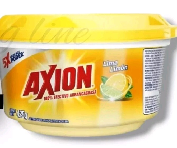AXION GREASE-STRIPPER Lime Lemon Dish Washing Paste Detergent 425 g