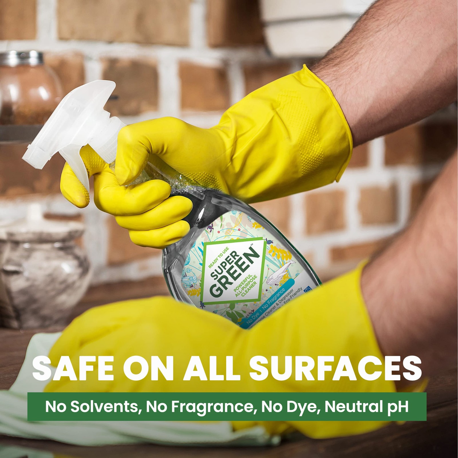 SuperGreen All-Purpose Cleaner | Scent Free | 32 Ounce 32 Fl Oz (Pack of 1)