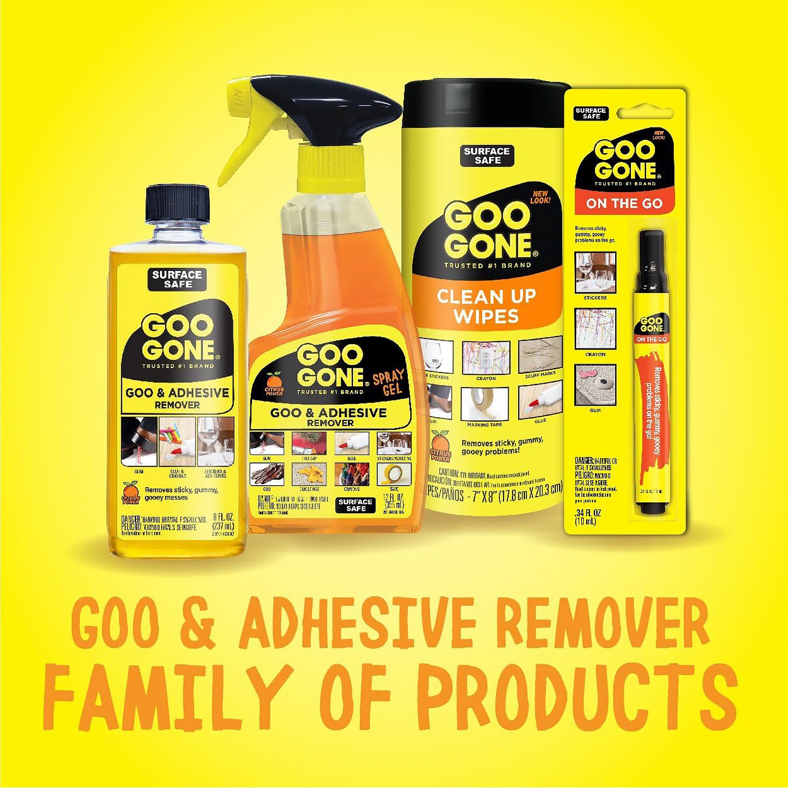 Goo Gone Original Spray Gel (12oz, 6PK) – Adhesive Remover, Multi-Use_FAST SHIP