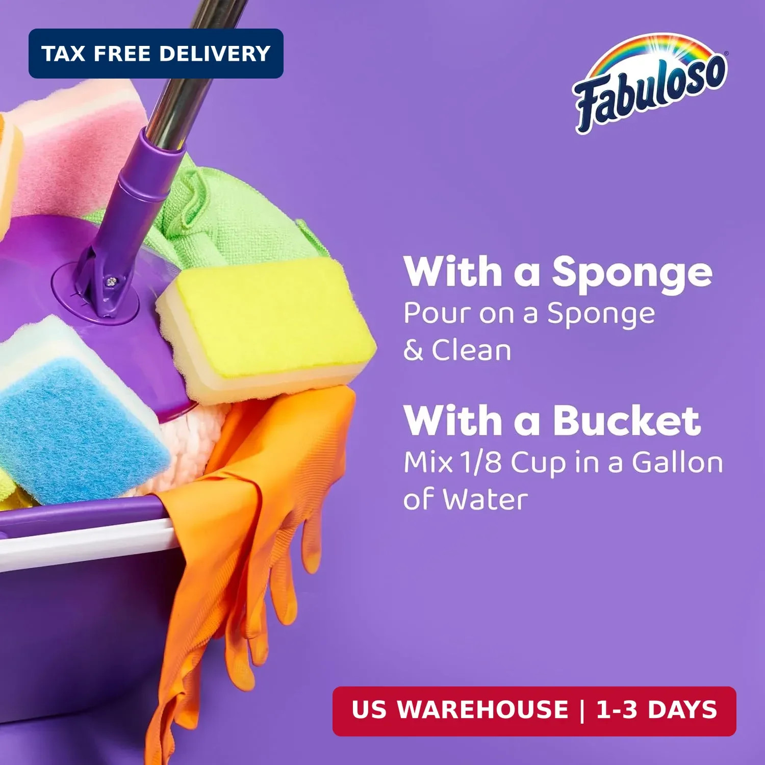 Fabuloso Multi-Purpose Cleaner, 2X Concentrated Formula, Refreshing Lemon Scent,