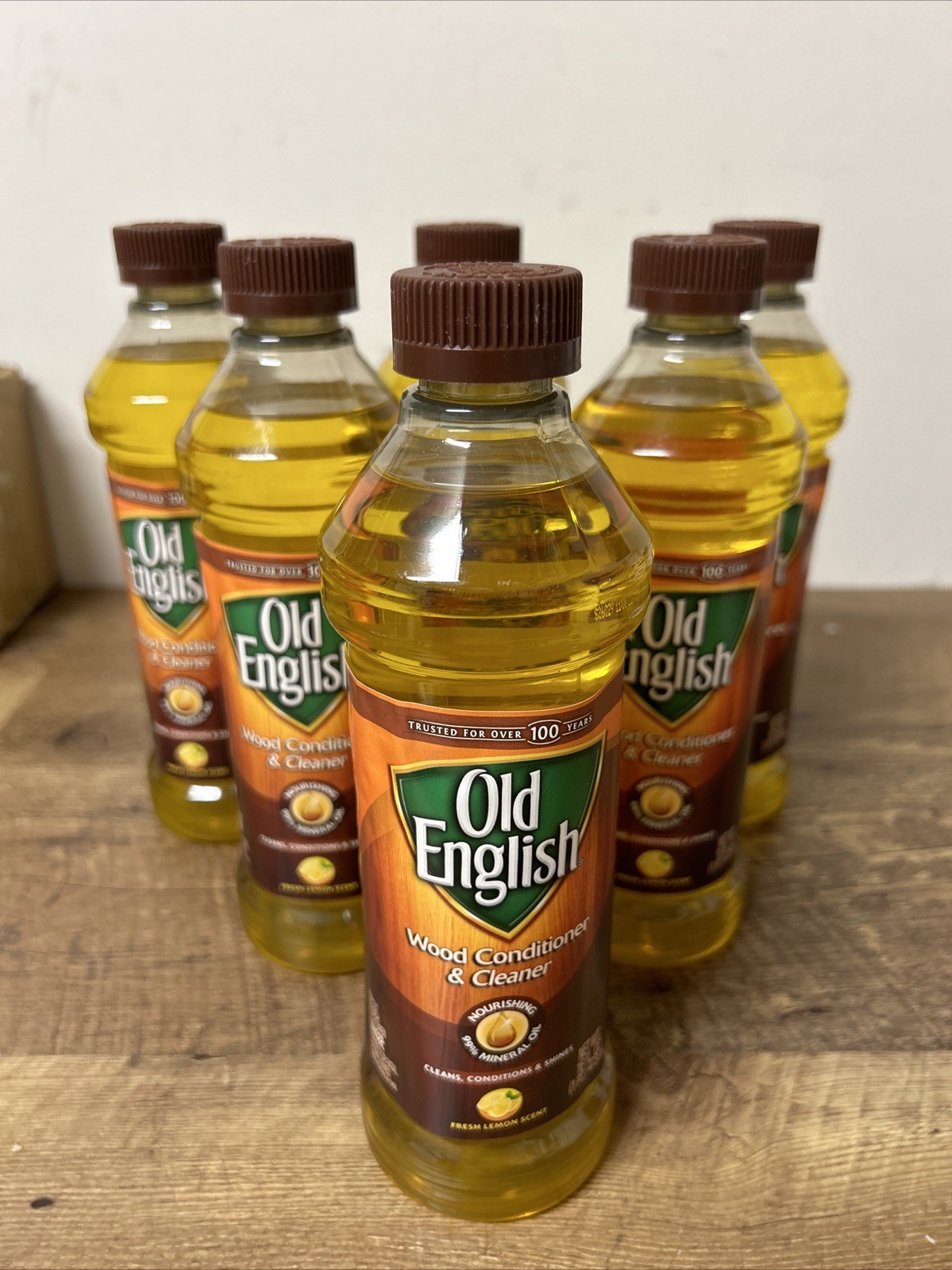6 Old English Lemon Oil Conditions Protects Wood Surfaces Glow Lemon Scent 16oz