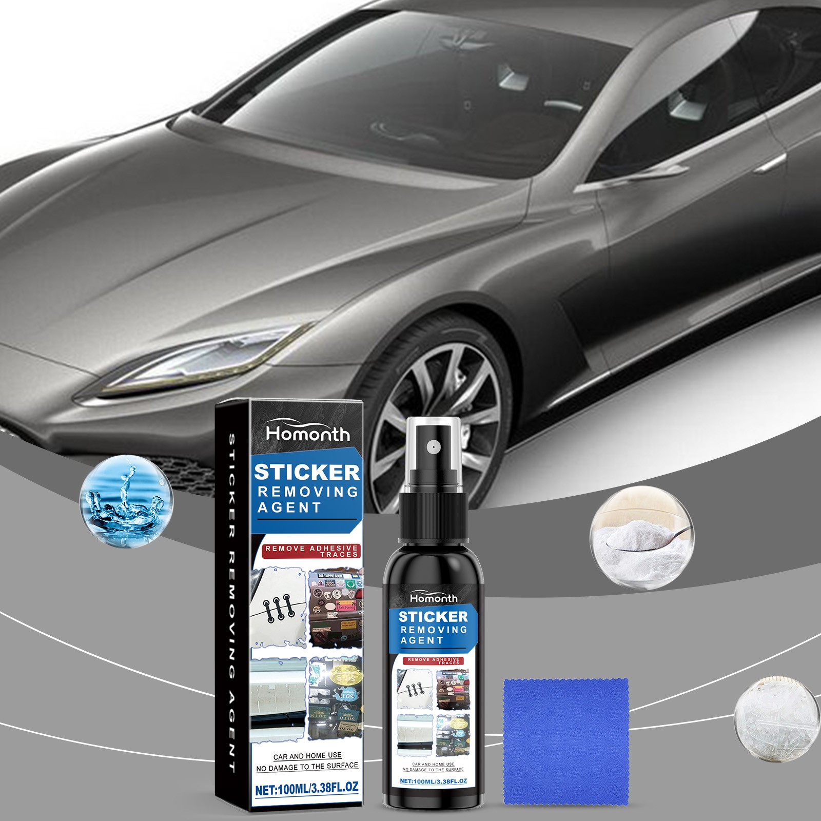 Adhesive Remover for Car Safe on Paint Sticker Decal Glue Residue Spray