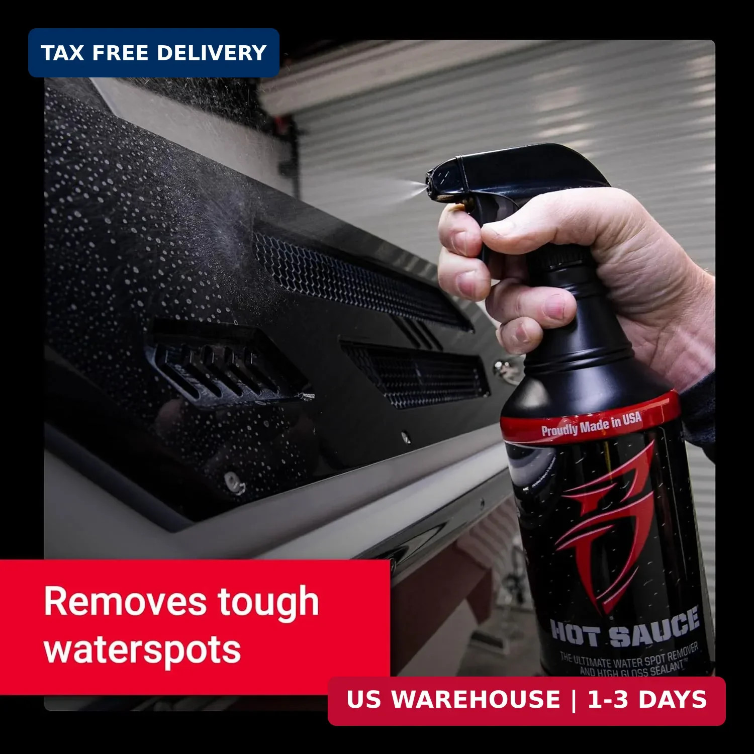 Boat Bling Hot Sauce Premium Hard Water Spot Remover w/High-Gloss Wax Sealants,