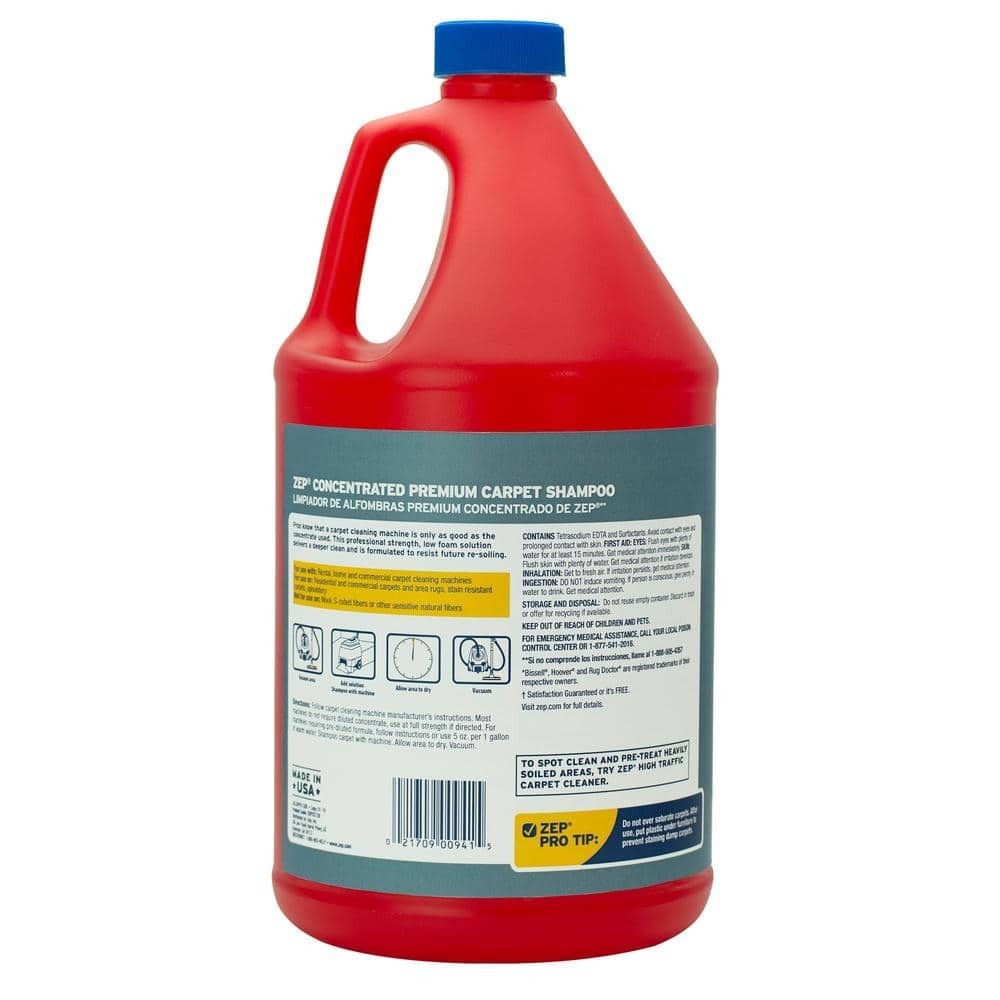 ZEP 1 Gal Premium Carpet Shampoo Concentrate Carpet Rug Upholstery Cleaner