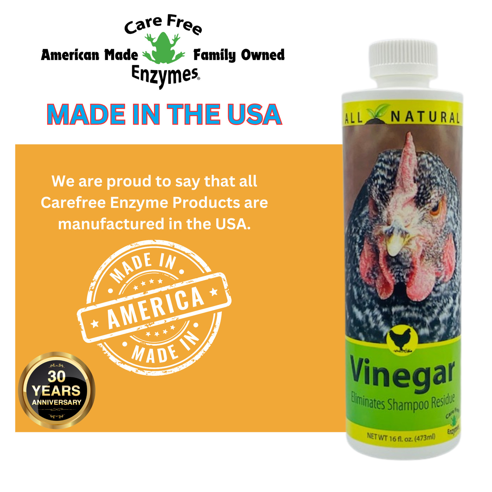 Final Rinse Poultry Vinegar for Show Chickens | Enhances Feather Shine & Health