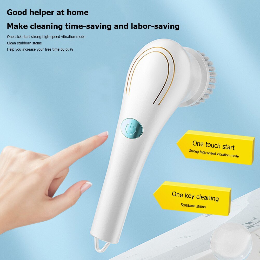 Multifunctional Electric Cleaning Brush USB Charging Bathroom Kitchen Cleaning