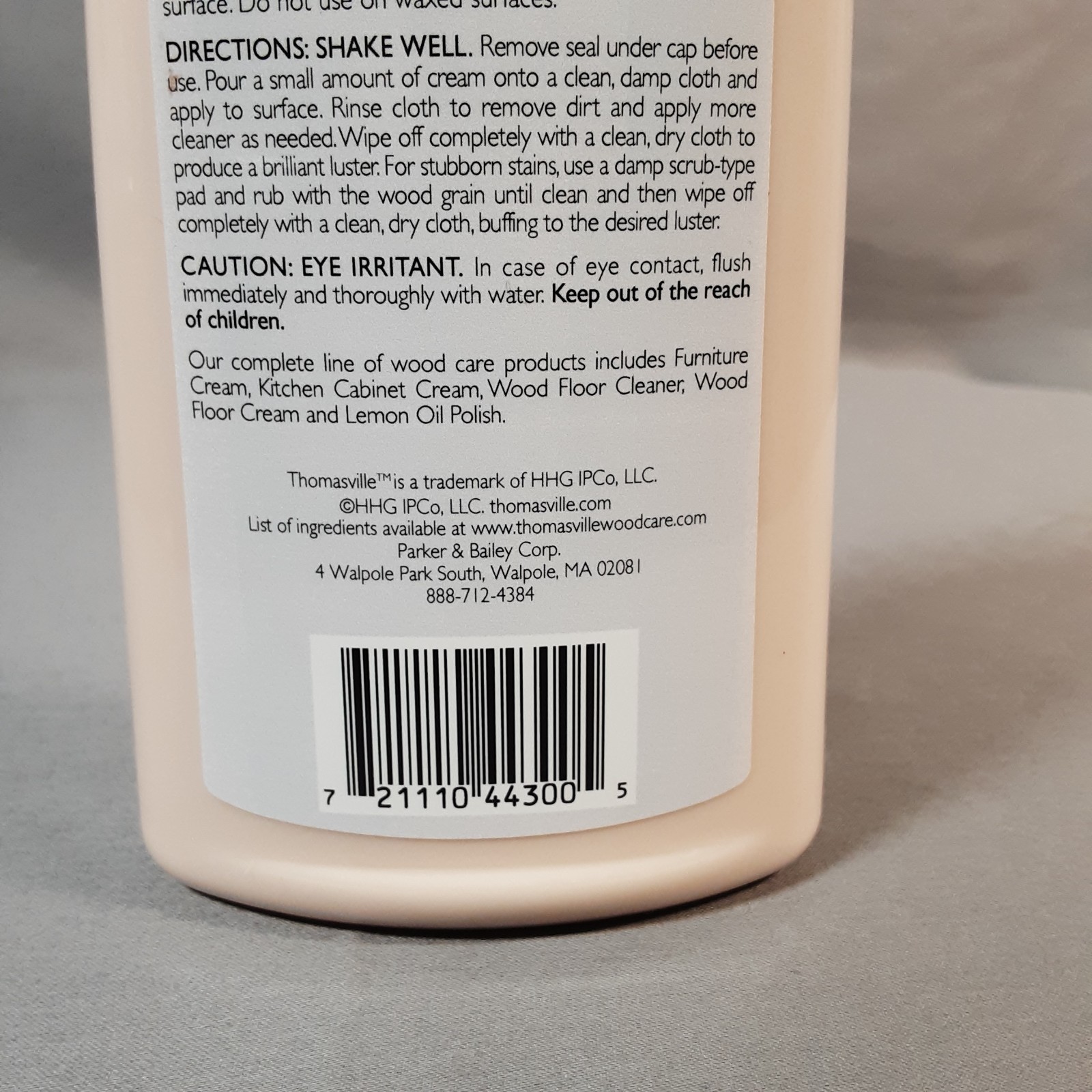 NEW Thomasville Kitchen Cabinet Cream 12oz Made in USA Cleans and Shines