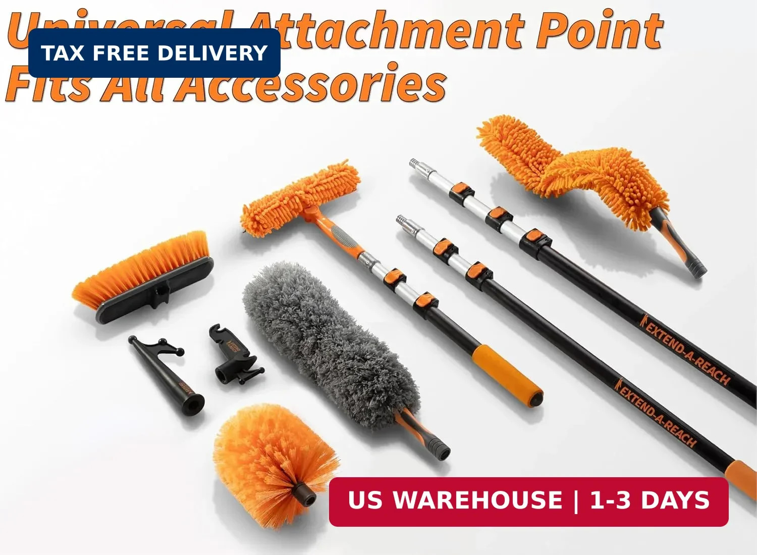 36 Foot High Reach Duster Kit with 5-30 ft Extension Pole // High Ceiling Dustin
