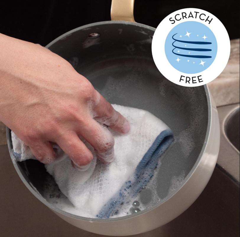 Reusable Microfiber Cleaning & Scrubbing Pads for Home 6PK 12″ X 12″ 6PK