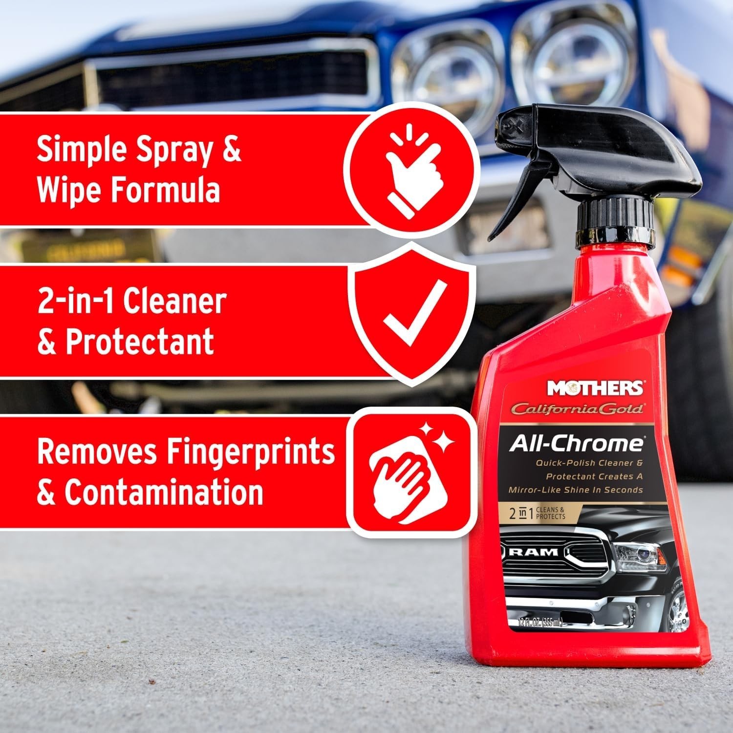 California Gold All-Chrome Polish 12oz – Ultimate Cleaner for Chrome & Plastics