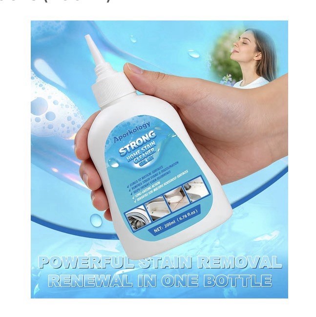 Aporkology Strong Stain Remover Gel 200ml Multi-Surface Kit w/ Brush & Gloves