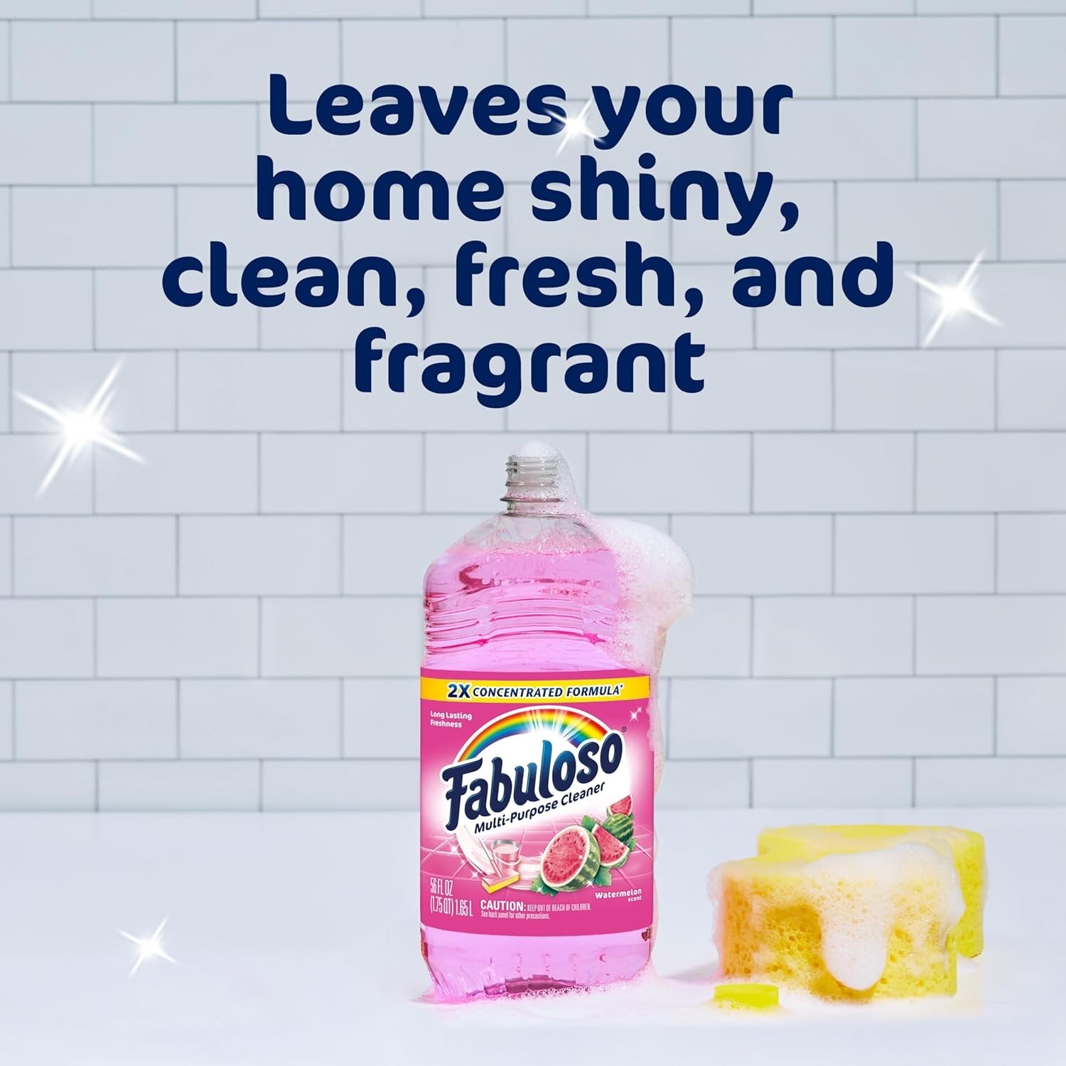 Fabuloso Multi-Purpose Cleaner, 2X Concentrated Formula, Watermelon Scent, 56 Oz
