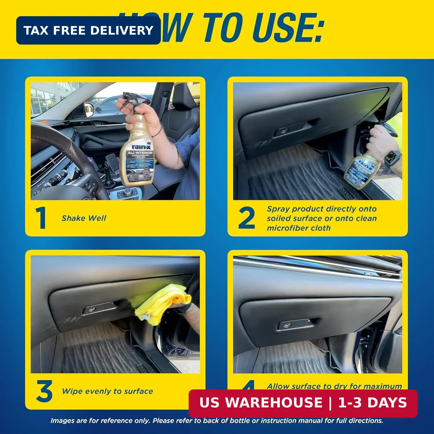 Rain-X 620232SRP All-Interior Cleaner Protectant & Repellent for Car Interiors,